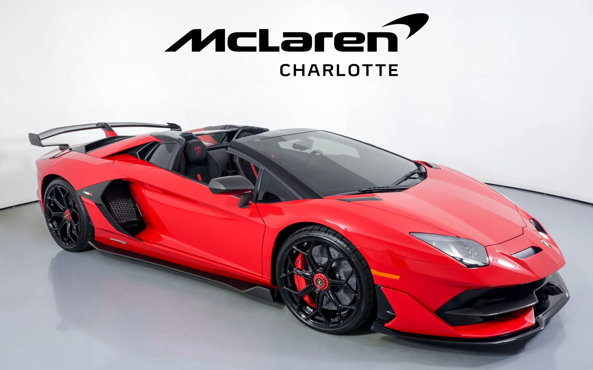 Lamborghini Aventador SVJ with large rear wing